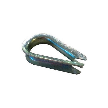 Advantage Sales & Supply Advantage Standard Duty Steel Zinc Plated Wire Rope Thimble TSD125P6 - 1/8" Diameter - Pack of 6 TSD125P6